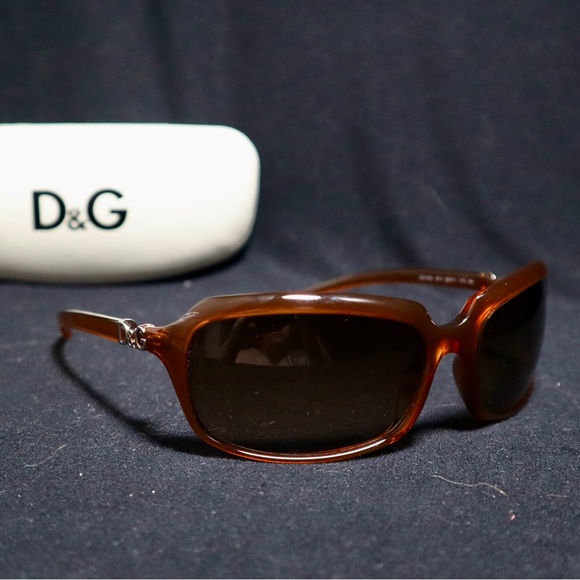 Dolce & Gabbana Dark Honey Y2K Wrap Sunglasses - Picture 1 of 10